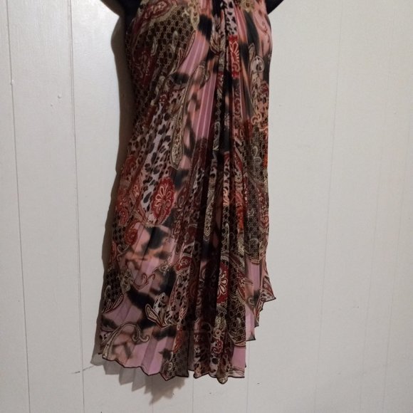 fredericks of hollywood halter mini dress Flowey tunic top womens boho small EUC - Picture 2 of 8